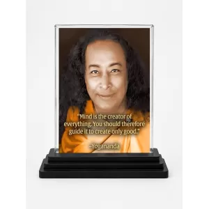 Yogadananda Acrylic Car Dashboard Showpiece | Double-Sided Yogadananda Photo Stand | 3 X 4 Inch Photo | Transparent Acrylic Frame With Black Base | Car Dashboard, Office & Table Decor (F70846) Yogadananda Acrylic Car Dashboard Showpiece | Double-Sided Yogadananda Photo Stand | 3 X 4 Inch Photo | Transparent Acrylic Frame With Black Base | Car Dashboard, Office & Table Decor (F70846)