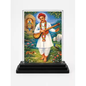 Sant Namdev Acrylic Car Dashboard Showpiece | Double-Sided Sant Namdev Photo Stand | 3 X 4 Inch Photo | Transparent Acrylic Frame With Black Base | Car Dashboard, Office & Table Decor (F70848) Sant Namdev Acrylic Car Dashboard Showpiece | Double-Sided Sant Namdev Photo Stand | 3 X 4 Inch Photo | Transparent Acrylic Frame With Black Base | Car Dashboard, Office & Table Decor (F70848)