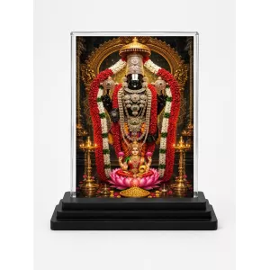 Tirupati Balaji Acrylic Car Dashboard Showpiece | Double-Sided Tirupati Balaji Photo Stand | 3 X 4 Inch Photo | Transparent Acrylic Frame With Black Base | Car Dashboard, Office & Table Decor (F70859) Tirupati Balaji Acrylic Car Dashboard Showpiece | Double-Sided Tirupati Balaji Photo Stand | 3 X 4 Inch Photo | Transparent Acrylic Frame With Black Base | Car Dashboard, Office & Table Decor (F70859)