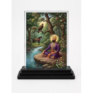 Guru Gobind Singh Ji Acrylic Car Dashboard Showpiece | Double-Sided Guru Gobind Singh Ji Photo Stand | 3 X 4 Inch Photo | Transparent Acrylic Frame With Black Base | Car Dashboard, Office & Table Decor (F70866) Guru Gobind Singh Ji Acrylic Car Dashboard Showpiece | Double-Sided Guru Gobind Singh Ji Photo Stand | 3 X 4 Inch Photo | Transparent Acrylic Frame With Black Base | Car Dashboard, Office & Table Decor (F70866)