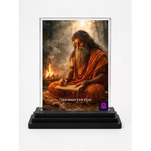 Maharishi Veda Vyasa Acrylic Car Dashboard Showpiece | Double-Sided Maharishi Veda Vyasa Photo Stand | 3 X 4 Inch Photo | Transparent Acrylic Frame With Black Base | Car Dashboard, Office & Table Decor (F70867) Maharishi Veda Vyasa Acrylic Car Dashboard Showpiece | Double-Sided Maharishi Veda Vyasa Photo Stand | 3 X 4 Inch Photo | Transparent Acrylic Frame With Black Base | Car Dashboard, Office & Table Decor (F70867)