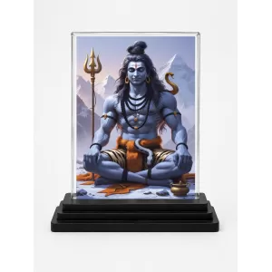 Lord Shiva Acrylic Car Dashboard Showpiece | Double-Sided Lord Shiva Photo Stand | 3 X 4 Inch Photo | Transparent Acrylic Frame With Black Base | Car Dashboard, Office & Table Decor (F70871) Lord Shiva Acrylic Car Dashboard Showpiece | Double-Sided Lord Shiva Photo Stand | 3 X 4 Inch Photo | Transparent Acrylic Frame With Black Base | Car Dashboard, Office & Table Decor (F70871)