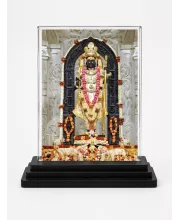 Ram Lalla Acrylic Car Dashboard Showpiece | Double-Sided Ram Lalla Photo Stand | 3 X 4 Inch Photo | Transparent Acrylic Frame With Black Base | Car Dashboard, Office & Table Decor (F70907)