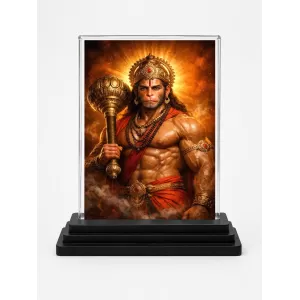 Hanuman Acrylic Car Dashboard Showpiece | Double-Sided Hanuman Photo Stand | 3 X 4 Inch Photo | Transparent Acrylic Frame With Black Base | Car Dashboard, Office & Table Decor (F70921) Hanuman Acrylic Car Dashboard Showpiece | Double-Sided Hanuman Photo Stand | 3 X 4 Inch Photo | Transparent Acrylic Frame With Black Base | Car Dashboard, Office & Table Decor (F70921)