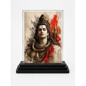 Lord Shiva Acrylic Car Dashboard Showpiece | Double-Sided Lord Shiva Photo Stand | 3 X 4 Inch Photo | Transparent Acrylic Frame With Black Base | Car Dashboard, Office & Table Decor (F70923) Lord Shiva Acrylic Car Dashboard Showpiece | Double-Sided Lord Shiva Photo Stand | 3 X 4 Inch Photo | Transparent Acrylic Frame With Black Base | Car Dashboard, Office & Table Decor (F70923)