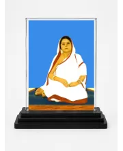 Thakur Anukul Acrylic Car Dashboard Showpiece | Double-Sided Thakur Anukul Photo Stand | 3 X 4 Inch Photo | Transparent Acrylic Frame With Black Base | Car Dashboard, Office & Table Decor (F70924)