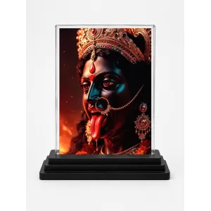 Maa Kali Acrylic Car Dashboard Showpiece | Double-Sided Maa Kali Photo Stand | 3 X 4 Inch Photo | Transparent Acrylic Frame With Black Base | Car Dashboard, Office & Table Decor (F70925) Maa Kali Acrylic Car Dashboard Showpiece | Double-Sided Maa Kali Photo Stand | 3 X 4 Inch Photo | Transparent Acrylic Frame With Black Base | Car Dashboard, Office & Table Decor (F70925)