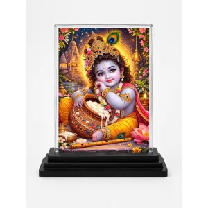 Bal Krishna Acrylic Car Dashboard Showpiece | Double-Sided Bal Krishna Photo Stand | 3 X 4 Inch Photo | Transparent Acrylic Frame With Black Base | Car Dashboard, Office & Table Decor (F70930) Bal Krishna Acrylic Car Dashboard Showpiece | Double-Sided Bal Krishna Photo Stand | 3 X 4 Inch Photo | Transparent Acrylic Frame With Black Base | Car Dashboard, Office & Table Decor (F70930)