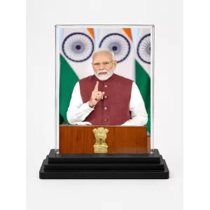 Modi Acrylic Car Dashboard Showpiece | Double-Sided Modi Photo Stand | 3 X 4 Inch Photo | Transparent Acrylic Frame With Black Base | Car Dashboard, Office & Table Decor (F70936) Modi Acrylic Car Dashboard Showpiece | Double-Sided Modi Photo Stand | 3 X 4 Inch Photo | Transparent Acrylic Frame With Black Base | Car Dashboard, Office & Table Decor (F70936)