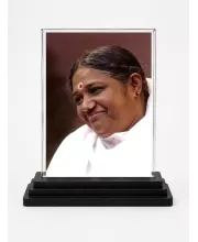 Lord Rama Acrylic Car Dashboard Showpiece | Double-Sided Lord Rama Photo Stand | 3 X 4 Inch Photo | Transparent Acrylic Frame With Black Base | Car Dashboard, Office & Table Decor (F70940)