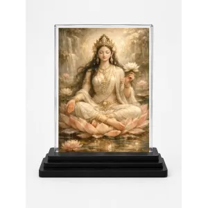 Hindu Goddess Acrylic Car Dashboard Showpiece | Double-Sided Hindu Goddess Photo Stand | 3 X 4 Inch Photo | Transparent Acrylic Frame With Black Base | Car Dashboard, Office & Table Decor (F70943) Hindu Goddess Acrylic Car Dashboard Showpiece | Double-Sided Hindu Goddess Photo Stand | 3 X 4 Inch Photo | Transparent Acrylic Frame With Black Base | Car Dashboard, Office & Table Decor (F70943)
