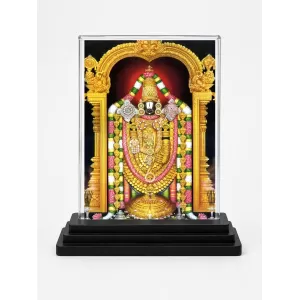 Tirupati Balaji Acrylic Car Dashboard Showpiece | Double-Sided Tirupati Balaji Photo Stand | 3 X 4 Inch Photo | Transparent Acrylic Frame With Black Base | Car Dashboard, Office & Table Decor (F70944) Tirupati Balaji Acrylic Car Dashboard Showpiece | Double-Sided Tirupati Balaji Photo Stand | 3 X 4 Inch Photo | Transparent Acrylic Frame With Black Base | Car Dashboard, Office & Table Decor (F70944)