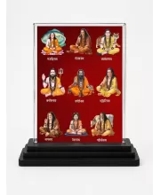 Matsyendranath Acrylic Car Dashboard Showpiece | Double-Sided Matsyendranath Photo Stand | 3 X 4 Inch Photo | Transparent Acrylic Frame With Black Base | Car Dashboard, Office & Table Decor (F70952)