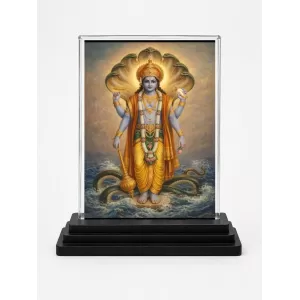 Lord Vishnu Acrylic Car Dashboard Showpiece | Double-Sided Lord Vishnu Photo Stand | 3 X 4 Inch Photo | Transparent Acrylic Frame With Black Base | Car Dashboard, Office & Table Decor (F70953) Lord Vishnu Acrylic Car Dashboard Showpiece | Double-Sided Lord Vishnu Photo Stand | 3 X 4 Inch Photo | Transparent Acrylic Frame With Black Base | Car Dashboard, Office & Table Decor (F70953)