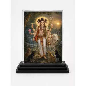 Adi Guru Dattatreya Acrylic Car Dashboard Showpiece | Double-Sided Adi Guru Dattatreya Photo Stand | 3 X 4 Inch Photo | Transparent Acrylic Frame With Black Base | Car Dashboard, Office & Table Decor (F70967) Adi Guru Dattatreya Acrylic Car Dashboard Showpiece | Double-Sided Adi Guru Dattatreya Photo Stand | 3 X 4 Inch Photo | Transparent Acrylic Frame With Black Base | Car Dashboard, Office & Table Decor (F70967)