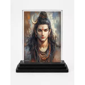 Lord Shiva Acrylic Car Dashboard Showpiece | Double-Sided Lord Shiva Photo Stand | 3 X 4 Inch Photo | Transparent Acrylic Frame With Black Base | Car Dashboard, Office & Table Decor (F70972) Lord Shiva Acrylic Car Dashboard Showpiece | Double-Sided Lord Shiva Photo Stand | 3 X 4 Inch Photo | Transparent Acrylic Frame With Black Base | Car Dashboard, Office & Table Decor (F70972)