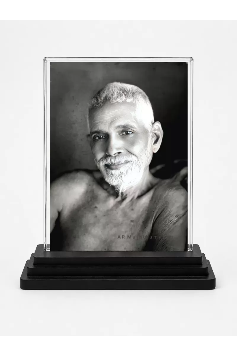 Lord Rama Acrylic Car Dashboard Showpiece | Double-Sided Lord Rama Photo Stand | 3 X 4 Inch Photo | Transparent Acrylic Frame With Black Base | Car Dashboard, Office & Table Decor (F70975)