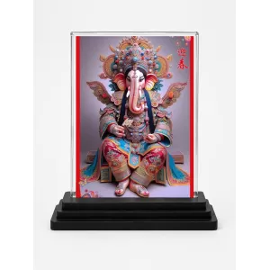 Lord Ganesha Acrylic Car Dashboard Showpiece | Double-Sided Lord Ganesha Photo Stand | 3 X 4 Inch Photo | Transparent Acrylic Frame With Black Base | Car Dashboard, Office & Table Decor (F70979) Lord Ganesha Acrylic Car Dashboard Showpiece | Double-Sided Lord Ganesha Photo Stand | 3 X 4 Inch Photo | Transparent Acrylic Frame With Black Base | Car Dashboard, Office & Table Decor (F70979)