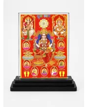 Lord Ganesha Acrylic Car Dashboard Showpiece | Double-Sided Lord Ganesha Photo Stand | 3 X 4 Inch Photo | Transparent Acrylic Frame With Black Base | Car Dashboard, Office & Table Decor (F70980)