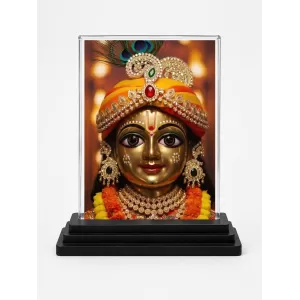 Shree Krishna Acrylic Car Dashboard Showpiece | Double-Sided Shree Krishna Photo Stand | 3 X 4 Inch Photo | Transparent Acrylic Frame With Black Base | Car Dashboard, Office & Table Decor (F70983) Shree Krishna Acrylic Car Dashboard Showpiece | Double-Sided Shree Krishna Photo Stand | 3 X 4 Inch Photo | Transparent Acrylic Frame With Black Base | Car Dashboard, Office & Table Decor (F70983)