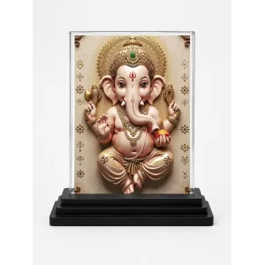 Ganesha Acrylic Car Dashboard Showpiece | Double-Sided Ganesha Photo Stand | 3 X 4 Inch Photo | Transparent Acrylic Frame With Black Base | Car Dashboard, Office & Table Decor (F70989) Ganesha Acrylic Car Dashboard Showpiece | Double-Sided Ganesha Photo Stand | 3 X 4 Inch Photo | Transparent Acrylic Frame With Black Base | Car Dashboard, Office & Table Decor (F70989)