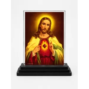 Jesus Christ Acrylic Car Dashboard Showpiece | Double-Sided Jesus Christ Photo Stand | 3 X 4 Inch Photo | Transparent Acrylic Frame With Black Base | Car Dashboard, Office & Table Decor (F71002) Jesus Christ Acrylic Car Dashboard Showpiece | Double-Sided Jesus Christ Photo Stand | 3 X 4 Inch Photo | Transparent Acrylic Frame With Black Base | Car Dashboard, Office & Table Decor (F71002)