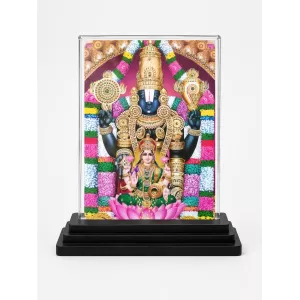 Tirupati Balaji Acrylic Car Dashboard Showpiece | Double-Sided Tirupati Balaji Photo Stand | 3 X 4 Inch Photo | Transparent Acrylic Frame With Black Base | Car Dashboard, Office & Table Decor (F71005) Tirupati Balaji Acrylic Car Dashboard Showpiece | Double-Sided Tirupati Balaji Photo Stand | 3 X 4 Inch Photo | Transparent Acrylic Frame With Black Base | Car Dashboard, Office & Table Decor (F71005)