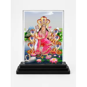 Manasa Devi Acrylic Car Dashboard Showpiece | Double-Sided Manasa Devi Photo Stand | 3 X 4 Inch Photo | Transparent Acrylic Frame With Black Base | Car Dashboard, Office & Table Decor (F71014) Manasa Devi Acrylic Car Dashboard Showpiece | Double-Sided Manasa Devi Photo Stand | 3 X 4 Inch Photo | Transparent Acrylic Frame With Black Base | Car Dashboard, Office & Table Decor (F71014)