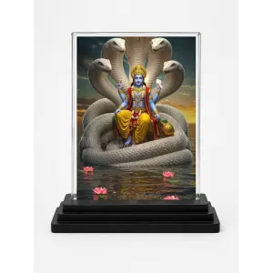 Lord Vishnu Acrylic Car Dashboard Showpiece | Double-Sided Lord Vishnu Photo Stand | 3 X 4 Inch Photo | Transparent Acrylic Frame With Black Base | Car Dashboard, Office & Table Decor (F71019) Lord Vishnu Acrylic Car Dashboard Showpiece | Double-Sided Lord Vishnu Photo Stand | 3 X 4 Inch Photo | Transparent Acrylic Frame With Black Base | Car Dashboard, Office & Table Decor (F71019)
