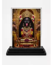 Kali Acrylic Car Dashboard Showpiece | Double-Sided Kali Photo Stand | 3 X 4 Inch Photo | Transparent Acrylic Frame With Black Base | Car Dashboard, Office & Table Decor (F71023)