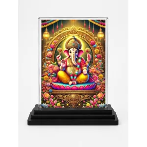 Lord Ganesha Acrylic Car Dashboard Showpiece | Double-Sided Lord Ganesha Photo Stand | 3 X 4 Inch Photo | Transparent Acrylic Frame With Black Base | Car Dashboard, Office & Table Decor (F71025) Lord Ganesha Acrylic Car Dashboard Showpiece | Double-Sided Lord Ganesha Photo Stand | 3 X 4 Inch Photo | Transparent Acrylic Frame With Black Base | Car Dashboard, Office & Table Decor (F71025)