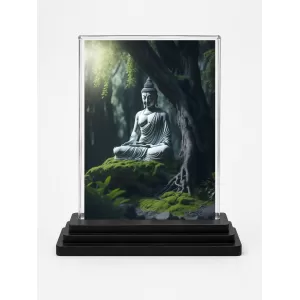 Gautama Buddha Acrylic Car Dashboard Showpiece | Double-Sided Gautama Buddha Photo Stand | 3 X 4 Inch Photo | Transparent Acrylic Frame With Black Base | Car Dashboard, Office & Table Decor (F71027) Gautama Buddha Acrylic Car Dashboard Showpiece | Double-Sided Gautama Buddha Photo Stand | 3 X 4 Inch Photo | Transparent Acrylic Frame With Black Base | Car Dashboard, Office & Table Decor (F71027)