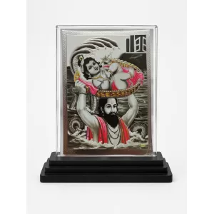 Vasudeva And Shree Krishna Acrylic Car Dashboard Showpiece | Double-Sided Vasudeva And Shree Krishna Photo Stand | 3 X 4 Inch Photo | Transparent Acrylic Frame With Black Base | Car Dashboard, Office & Table Decor (F71032) Vasudeva And Shree Krishna Acrylic Car Dashboard Showpiece | Double-Sided Vasudeva And Shree Krishna Photo Stand | 3 X 4 Inch Photo | Transparent Acrylic Frame With Black Base | Car Dashboard, Office & Table Decor (F71032)