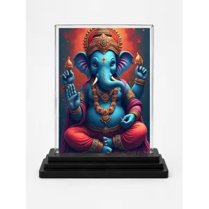 Ganesha Acrylic Car Dashboard Showpiece | Double-Sided Ganesha Photo Stand | 3 X 4 Inch Photo | Transparent Acrylic Frame With Black Base | Car Dashboard, Office & Table Decor (F71033) Ganesha Acrylic Car Dashboard Showpiece | Double-Sided Ganesha Photo Stand | 3 X 4 Inch Photo | Transparent Acrylic Frame With Black Base | Car Dashboard, Office & Table Decor (F71033)