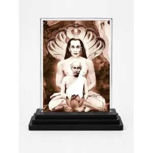 Mahaavatar Babaji Acrylic Car Dashboard Showpiece | Double-Sided Mahaavatar Babaji Photo Stand | 3 X 4 Inch Photo | Transparent Acrylic Frame With Black Base | Car Dashboard, Office & Table Decor (F71048) Mahaavatar Babaji Acrylic Car Dashboard Showpiece | Double-Sided Mahaavatar Babaji Photo Stand | 3 X 4 Inch Photo | Transparent Acrylic Frame With Black Base | Car Dashboard, Office & Table Decor (F71048)