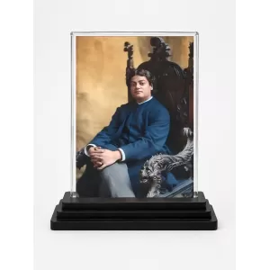 Shree Vivekananda Acrylic Car Dashboard Showpiece | Double-Sided Shree Vivekananda Photo Stand | 3 X 4 Inch Photo | Transparent Acrylic Frame With Black Base | Car Dashboard, Office & Table Decor (F71052) Shree Vivekananda Acrylic Car Dashboard Showpiece | Double-Sided Shree Vivekananda Photo Stand | 3 X 4 Inch Photo | Transparent Acrylic Frame With Black Base | Car Dashboard, Office & Table Decor (F71052)