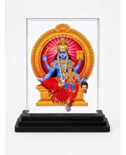 Goddess Kali Acrylic Car Dashboard Showpiece | Double-Sided Goddess Kali Photo Stand | 3 X 4 Inch Photo | Transparent Acrylic Frame With Black Base | Car Dashboard, Office & Table Decor (F71055)