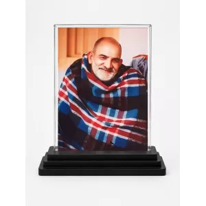 Neem Karoli Baba Acrylic Car Dashboard Showpiece | Double-Sided Neem Karoli Baba Photo Stand | 3 X 4 Inch Photo | Transparent Acrylic Frame With Black Base | Car Dashboard, Office & Table Decor (F71056) Neem Karoli Baba Acrylic Car Dashboard Showpiece | Double-Sided Neem Karoli Baba Photo Stand | 3 X 4 Inch Photo | Transparent Acrylic Frame With Black Base | Car Dashboard, Office & Table Decor (F71056)