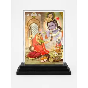 Shree Krishna Acrylic Car Dashboard Showpiece | Double-Sided Shree Krishna Photo Stand | 3 X 4 Inch Photo | Transparent Acrylic Frame With Black Base | Car Dashboard, Office & Table Decor (F71068) Shree Krishna Acrylic Car Dashboard Showpiece | Double-Sided Shree Krishna Photo Stand | 3 X 4 Inch Photo | Transparent Acrylic Frame With Black Base | Car Dashboard, Office & Table Decor (F71068)