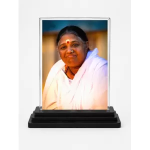Mata Amritanandamayi (Amma) Acrylic Car Dashboard Showpiece | Double-Sided Mata Amritanandamayi (Amma) Photo Stand | 3 X 4 Inch Photo | Transparent Acrylic Frame With Black Base | Car Dashboard, Office & Table Decor (F71070) Mata Amritanandamayi (Amma) Acrylic Car Dashboard Showpiece | Double-Sided Mata Amritanandamayi (Amma) Photo Stand | 3 X 4 Inch Photo | Transparent Acrylic Frame With Black Base | Car Dashboard, Office & Table Decor (F71070)