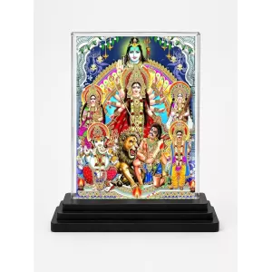 Goddess Durga Acrylic Car Dashboard Showpiece | Double-Sided Goddess Durga Photo Stand | 3 X 4 Inch Photo | Transparent Acrylic Frame With Black Base | Car Dashboard, Office & Table Decor (F71075) Goddess Durga Acrylic Car Dashboard Showpiece | Double-Sided Goddess Durga Photo Stand | 3 X 4 Inch Photo | Transparent Acrylic Frame With Black Base | Car Dashboard, Office & Table Decor (F71075)