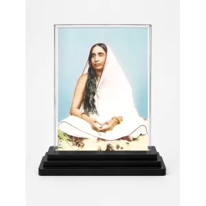 Maa Sarada Devi Acrylic Car Dashboard Showpiece | Double-Sided Maa Sarada Devi Photo Stand | 3 X 4 Inch Photo | Transparent Acrylic Frame With Black Base | Car Dashboard, Office & Table Decor (F71078) Maa Sarada Devi Acrylic Car Dashboard Showpiece | Double-Sided Maa Sarada Devi Photo Stand | 3 X 4 Inch Photo | Transparent Acrylic Frame With Black Base | Car Dashboard, Office & Table Decor (F71078)