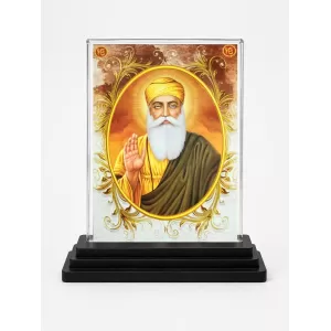 Guru Nanak Acrylic Car Dashboard Showpiece | Double-Sided Guru Nanak Photo Stand | 3 X 4 Inch Photo | Transparent Acrylic Frame With Black Base | Car Dashboard, Office & Table Decor (F71090) Guru Nanak Acrylic Car Dashboard Showpiece | Double-Sided Guru Nanak Photo Stand | 3 X 4 Inch Photo | Transparent Acrylic Frame With Black Base | Car Dashboard, Office & Table Decor (F71090)