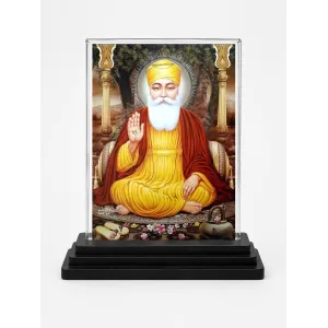 Guru Nanak Acrylic Car Dashboard Showpiece | Double-Sided Guru Nanak Photo Stand | 3 X 4 Inch Photo | Transparent Acrylic Frame With Black Base | Car Dashboard, Office & Table Decor (F71093) Guru Nanak Acrylic Car Dashboard Showpiece | Double-Sided Guru Nanak Photo Stand | 3 X 4 Inch Photo | Transparent Acrylic Frame With Black Base | Car Dashboard, Office & Table Decor (F71093)