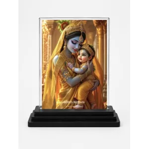 Yashoda And Krishna Acrylic Car Dashboard Showpiece | Double-Sided Yashoda And Krishna Photo Stand | 3 X 4 Inch Photo | Transparent Acrylic Frame With Black Base | Car Dashboard, Office & Table Decor (F71110) Yashoda And Krishna Acrylic Car Dashboard Showpiece | Double-Sided Yashoda And Krishna Photo Stand | 3 X 4 Inch Photo | Transparent Acrylic Frame With Black Base | Car Dashboard, Office & Table Decor (F71110)