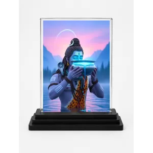 Lord Shiva Acrylic Car Dashboard Showpiece | Double-Sided Lord Shiva Photo Stand | 3 X 4 Inch Photo | Transparent Acrylic Frame With Black Base | Car Dashboard, Office & Table Decor (F71114) Lord Shiva Acrylic Car Dashboard Showpiece | Double-Sided Lord Shiva Photo Stand | 3 X 4 Inch Photo | Transparent Acrylic Frame With Black Base | Car Dashboard, Office & Table Decor (F71114)