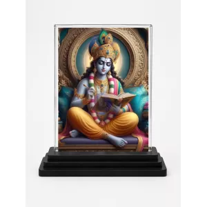 Shree Krishna Acrylic Car Dashboard Showpiece | Double-Sided Shree Krishna Photo Stand | 3 X 4 Inch Photo | Transparent Acrylic Frame With Black Base | Car Dashboard, Office & Table Decor (F71115) Shree Krishna Acrylic Car Dashboard Showpiece | Double-Sided Shree Krishna Photo Stand | 3 X 4 Inch Photo | Transparent Acrylic Frame With Black Base | Car Dashboard, Office & Table Decor (F71115)