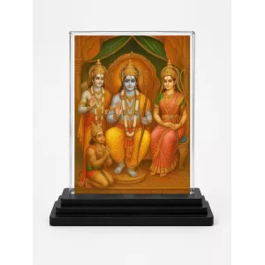 Lord Ram Darbar Acrylic Car Dashboard Showpiece | Double-Sided Lord Ram Darbar Photo Stand | 3 X 4 Inch Photo | Transparent Acrylic Frame With Black Base | Car Dashboard, Office & Table Decor (F71116) Lord Ram Darbar Acrylic Car Dashboard Showpiece | Double-Sided Lord Ram Darbar Photo Stand | 3 X 4 Inch Photo | Transparent Acrylic Frame With Black Base | Car Dashboard, Office & Table Decor (F71116)