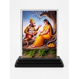 Hanuman Acrylic Car Dashboard Showpiece | Double-Sided Hanuman Photo Stand | 3 X 4 Inch Photo | Transparent Acrylic Frame With Black Base | Car Dashboard, Office & Table Decor (F71120) Hanuman Acrylic Car Dashboard Showpiece | Double-Sided Hanuman Photo Stand | 3 X 4 Inch Photo | Transparent Acrylic Frame With Black Base | Car Dashboard, Office & Table Decor (F71120)