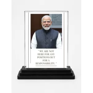 Narendra Modi Acrylic Car Dashboard Showpiece | Double-Sided Narendra Modi Photo Stand | 3 X 4 Inch Photo | Transparent Acrylic Frame With Black Base | Car Dashboard, Office & Table Decor (F71130) Narendra Modi Acrylic Car Dashboard Showpiece | Double-Sided Narendra Modi Photo Stand | 3 X 4 Inch Photo | Transparent Acrylic Frame With Black Base | Car Dashboard, Office & Table Decor (F71130)